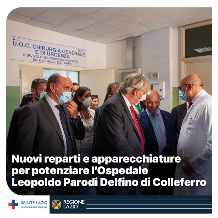 Colleferro, il presidente della Regione Lazio in visita all'Ospedale