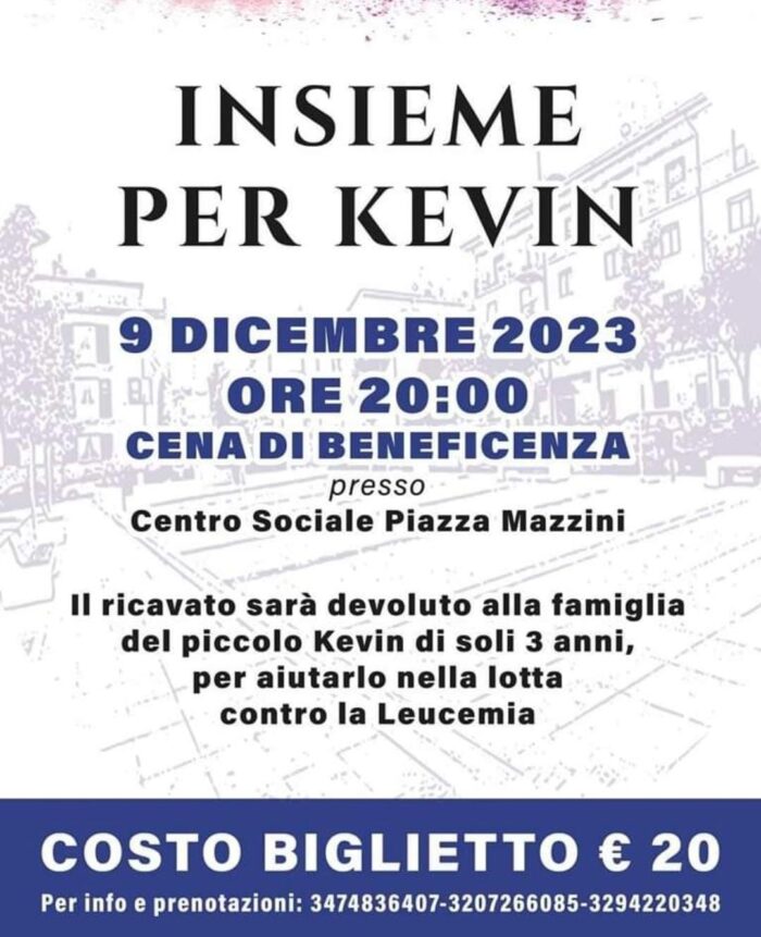 colleferro insieme a kevin per la sua lotta contro la leucemia