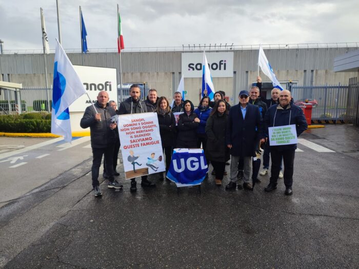 Sit-in davanti la Sanofi di Anagni: l'UGL a sostegno dei lavoratori