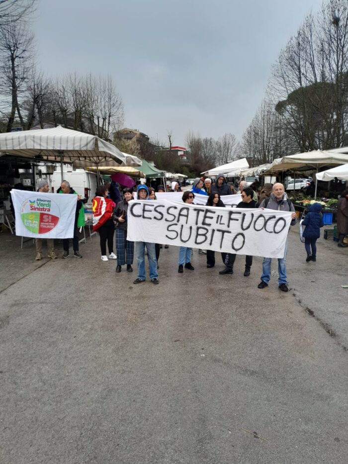 Ceccano, flashmob contro il massacro in Palestina